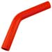 Red Silicone Hose, 1" I.D. 45 degree Elbow, 6" Legs