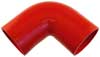 Red Silicone Hose, 3 3/4" I.D. 90 degree Elbow, 6" Legs