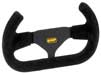 OMP Suede Leather Flat-Bottom, Cut-Off Top Steering Wheel