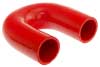 Red Silicone Hose, 1 1/2" I.D. 180 degree Elbow, 4" Legs