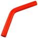 Red Silicone Hose, 3/4" I.D. 45 degree Elbow, 6" Legs