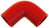 Red Silicone Hose, 2 1/4" ID 90 degree 4" Legs