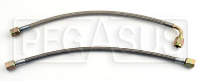 Large photo of Pre-Assembled Size 4 Braided PTFE Racing Hoses, Pegasus Part No. 4-Length-Ends