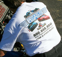 Click for a larger picture of Pegasus Tee Shirt with Mike Sturm Graphic Design, White