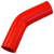 Red Silicone Hose, 1 1/2" I.D. 45 degree Elbow, 4" Legs