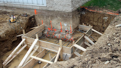 May 15, 2009 - Getting ready to pour footings.