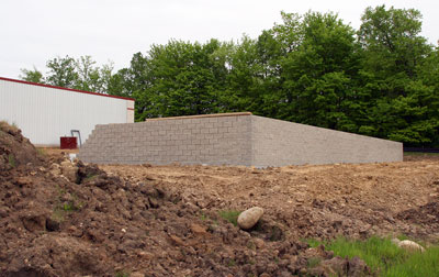 May 26, 2009 - Another view of the foundation wall.