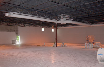 August 7, 2009 - The painters have started on the interior.