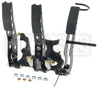 Click for a larger picture of Tilton 3-Pedal Floor Mount Pedal Assembly, Steel