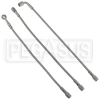 Large photo of Pre-Assembled Size 3 Braided PTFE Racing Hoses, Pegasus Part No. 3-Length-Ends