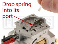 Step 13, Place your old spring in its port.
