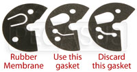 Step 15, Select the proper gasket and membrane.
