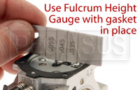 Step 18, Use fulcrum height gauge to check fulcrum adjustment.