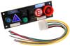 Cartek PDM Switch Panel 3x Black w Momentary, Fire, Isolator