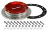 4.25" Red Filler Cap with Silver Aluminum 12-Hole Cell Bung