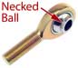 High-Misalignment (Necked Ball) Alloy Steel Male Rod End