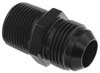 AN816 Male NPT Pipe to Male AN Adapter, Black Aluminum
