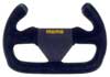 MOMO Flat Bottom Cut-Off Top Steering Wheel, Suede, 250mm