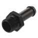 M14 x 1.5mm Male to 3/8 Hose Barb, Black Aluminum