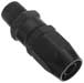 Male NPT Black Aluminum Swivel Hose End, Straight