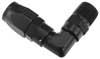 Male NPT Forged Black Aluminum Swivel Hose End, 90 Degree