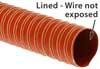 High Temp Silicone 2-ply Air Duct Hose, 450F, Orange Only