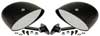 Club Series Elliptical Convex Mirrors, Carbon Fiber, Pair