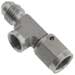 4AN Male to 4AN Female Adapter w/ 1/8 NPT in Hex, Stainless