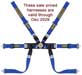 Sabelt Steel S622 Formula 2x2 FIA Harness, Sewn Loop PU Blue