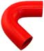Red Silicone Hose, 1 3/4" I.D. 135 degree Elbow, 4" Legs