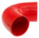 Red Silicone Hose, 3 1/2" I.D. 135 degree Elbow, 4" Legs