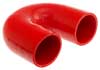 Red Silicone Hose, 2.00" I.D. 180 degree Elbow, 4" Legs