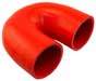 Red Silicone Hose, 2 1/2" I.D. 180 degree Elbow, 4" Legs