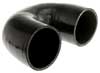 Black Silicone Hose, 3.00" I.D. 180 degree Elbow, 4" Legs