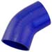 Blue Silicone Hose, 4.00" I.D. 45 degree Elbow, 4" Legs