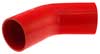 Red Silicone Hose, 4.00" I.D. 45 degree Elbow, 6" Legs