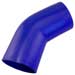 Blue Silicone Hose, 4 1/2" I.D. 45 degree Elbow, 6" Legs