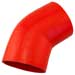 Red Silicone Hose, 4 1/2" I.D. 45 degree Elbow, 4" Legs