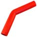 Red Silicone Hose, 1 1/4" I.D. 45 degree Elbow, 6" Legs