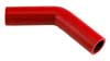 Red Silicone Hose, 1 1/4" I.D. 45 degree Elbow, 4" Legs