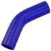 Blue Silicone Hose, 1 3/8" I.D. 45 degree Elbow, 4" Legs