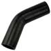Black Silicone Hose, 1 5/8" I.D. 45 degree Elbow, 4" Legs