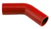 Red Silicone Hose, 2" I.D. 45 degree Elbow, 4" Legs