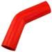 Red Silicone Hose, 2 1/4" I.D. 45 degree Elbow, 6" Legs