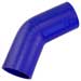 Blue Silicone Hose, 2 1/2" I.D. 45 degree Elbow, 4" Legs