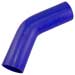 Blue Silicone Hose, 2 1/2" I.D. 45 degree Elbow, 6" Legs