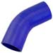 Blue Silicone Hose, 2 3/4" I.D. 45 degree Elbow, 4" Legs