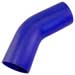 Blue Silicone Hose, 3 1/2" I.D. 45 degree Elbow, 6" Legs