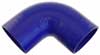 Blue Silicone Hose, 4.00" I.D. 90 degree Elbow, 6" Legs