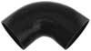 Black Silicone Hose, 4 1/2" I.D. 90 degree Elbow, 6" Legs